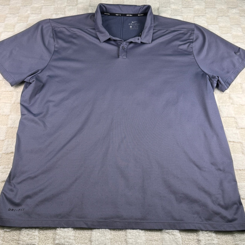 Nike Golf Dri-FIT Polo Shirt Mens XXL Slate Blue Short Sleeve Performance Top